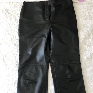 100%leather black pants